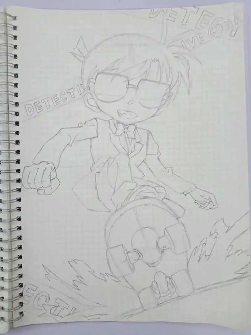 柯南手绘教程 原图在最后