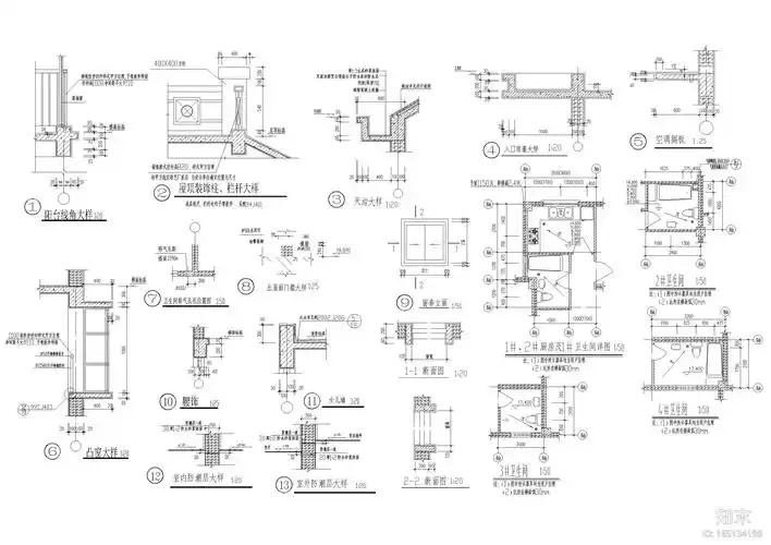 67某八层坡顶多层住宅楼建筑施工图施工图下载