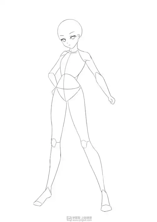 《构图练习之草稿绘制—动漫人物构图基础的练习》by 一杯红尘