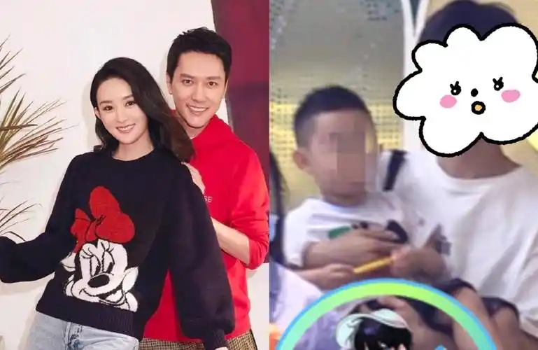 冯绍峰携子看灯光秀,4岁想想气质在线,牵手爸爸保姆像一家三口_赵丽颖