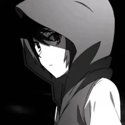 黑白丧系动漫男头像 男生丧系黑暗压抑头像