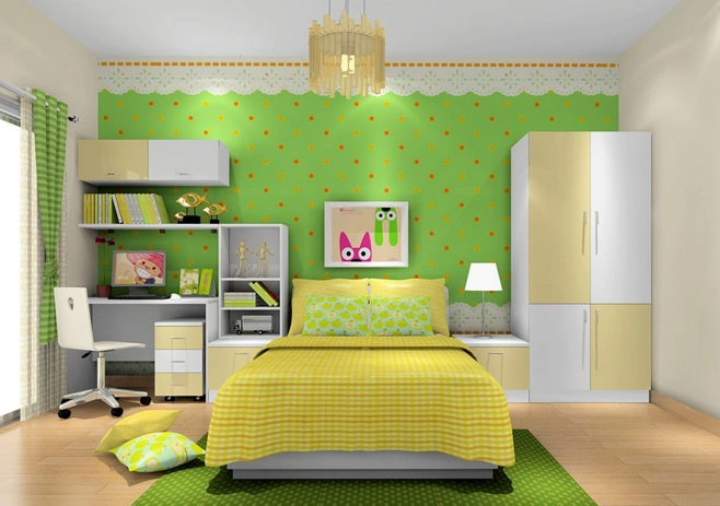 青少年房家具设计风格_小面积儿童房效果图_儿童房卧室效果图介绍