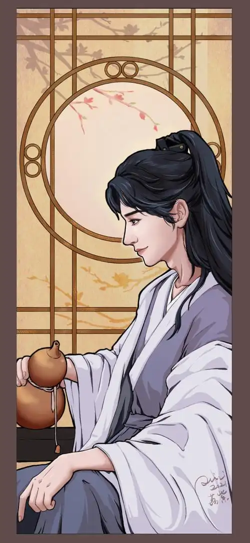 山河令人物插画全家福穆夏风