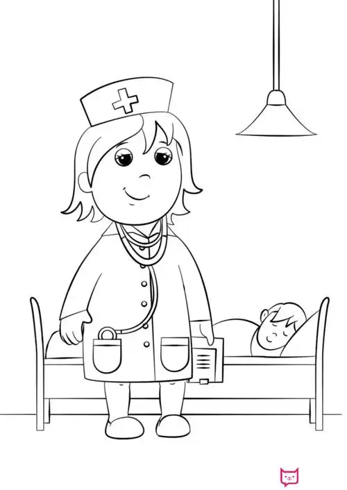 女医生简笔画