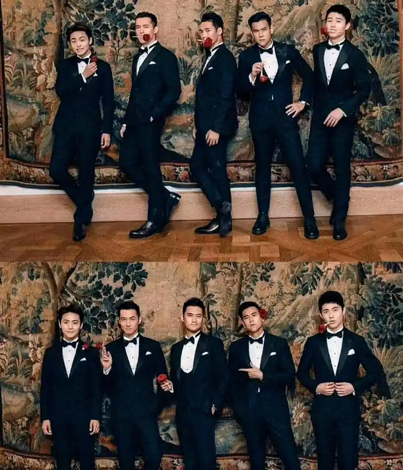 袁弘的伴郎团至今仍无人能超越.