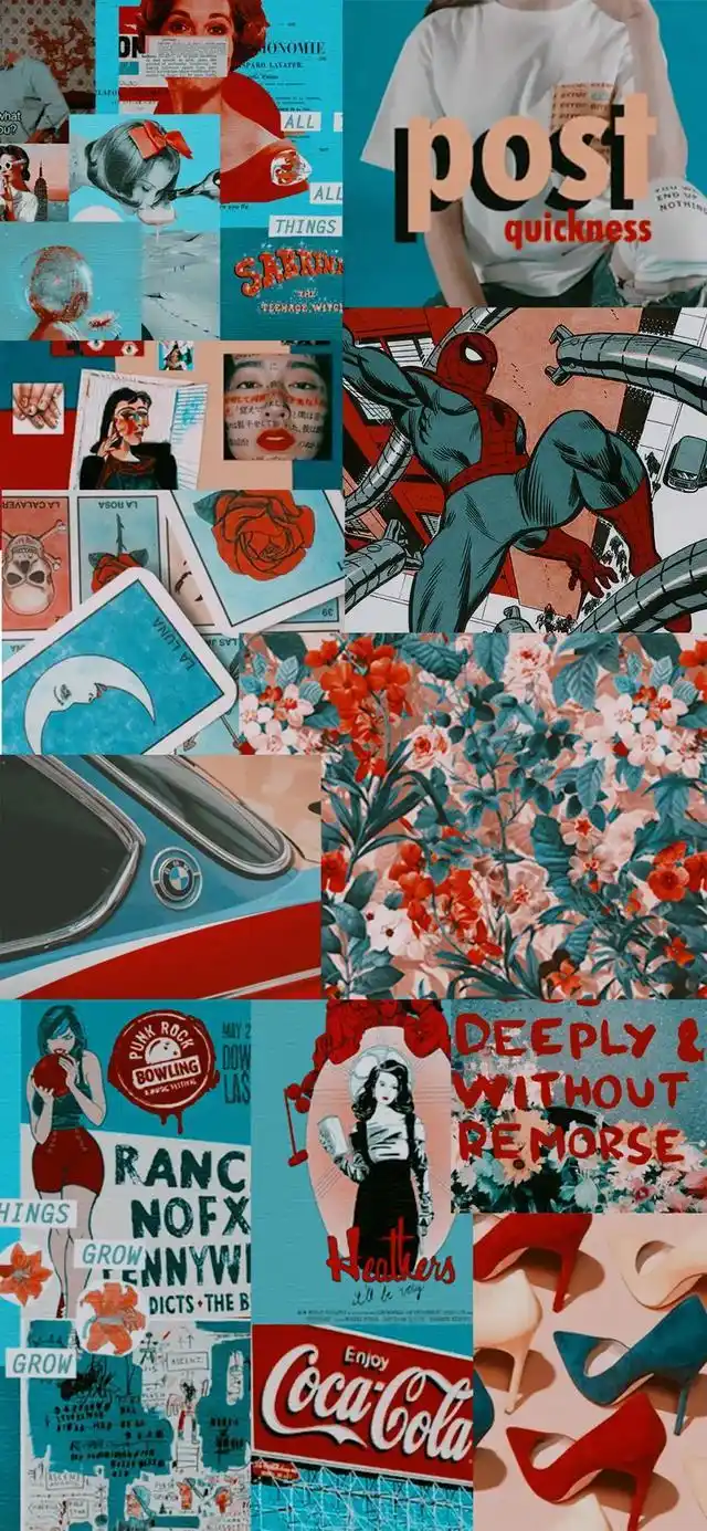 复古风拼贴壁纸,锁屏超好看