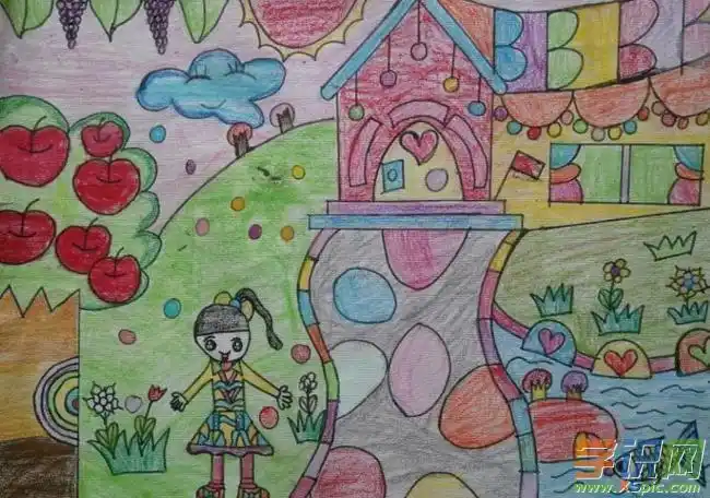 儿童自然风景画