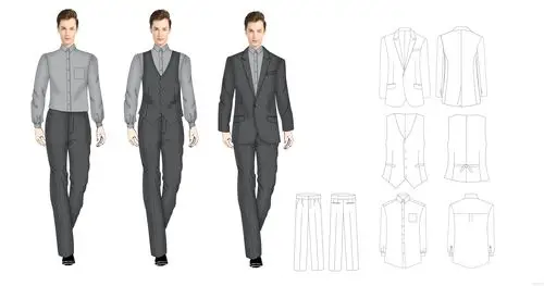 蓝调-服装画/服装设计手稿 - 穿针引线服装论坛