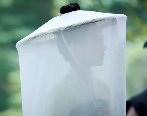 鹤唳华亭防晒古装古代头纱斗笠帽古风女面纱遮脸侠客遮面面纱道具