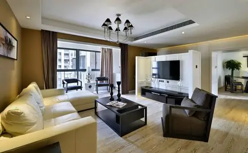 13万140平米现代四房装修效果图,140平米装修案例装修案例效果图-齐家