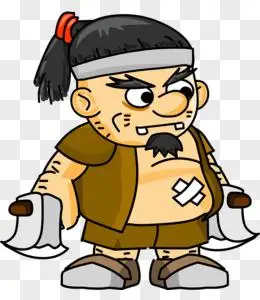 卡通手绘的土匪