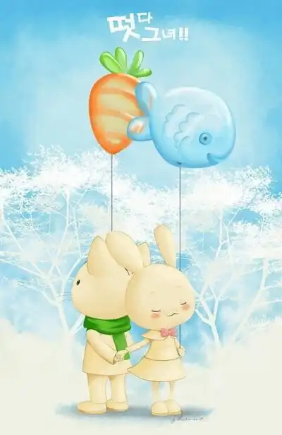 の,唯美插画,可爱,卡通,可爱插画,唯美插画选辑一,插画,兔子,anna