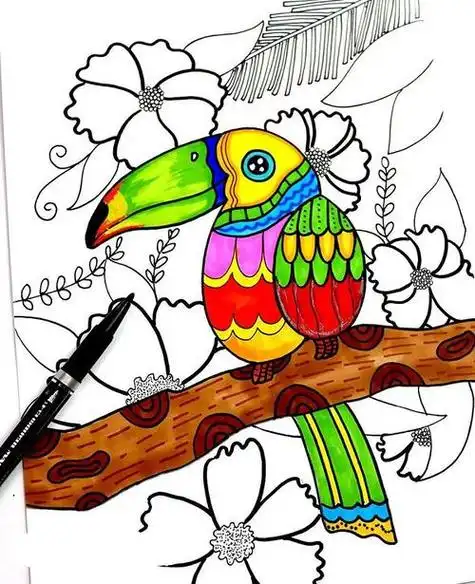 夏天一起去游泳隽艺—儿童创意绘画画画图片大全万福幼儿园中班级绘画