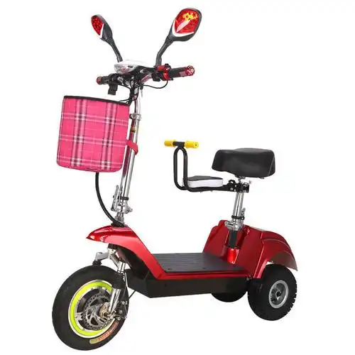 迷你电动三轮车小型便携折叠电瓶车家用成人女士电动三轮车