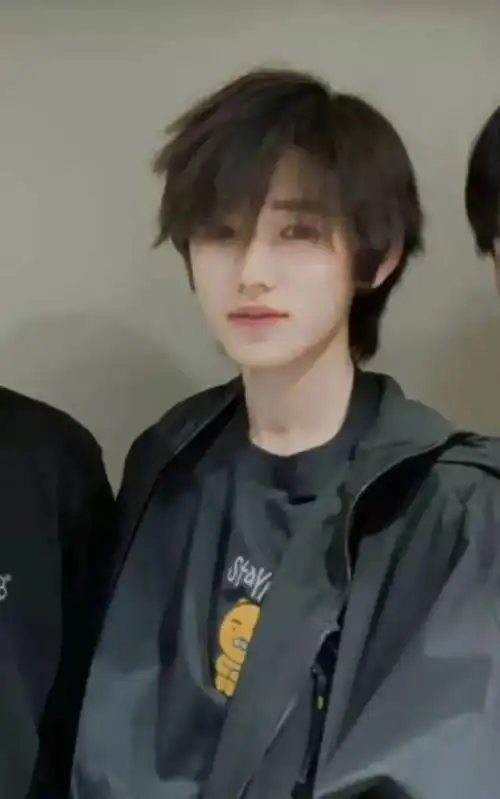 在掀起刘海之前,宋亚轩大都以"顺毛芽芽"或者"日系海胆"的状态出现:"