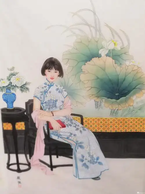 工笔人生赞 --记王启恒髙级画师