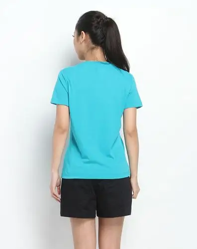 圆领休闲蓝绿色短袖t恤