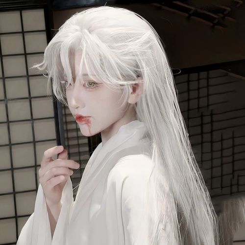 白色拖尾假头发二次元自设oc必备妖孽白蛇百搭男女通用整顶全头套