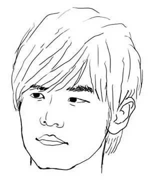 周杰伦简笔画周杰伦头像简笔画图片