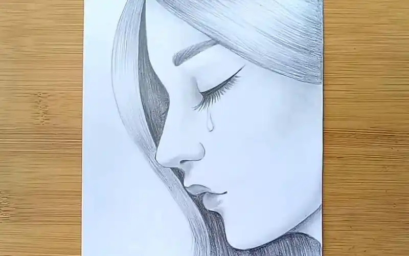 【手绘】教你如何画一个悲伤的女孩 #3