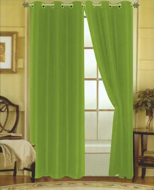 editex home 纺织品印*安纳人造丝窗帘板带索环 绿色 746pp8429