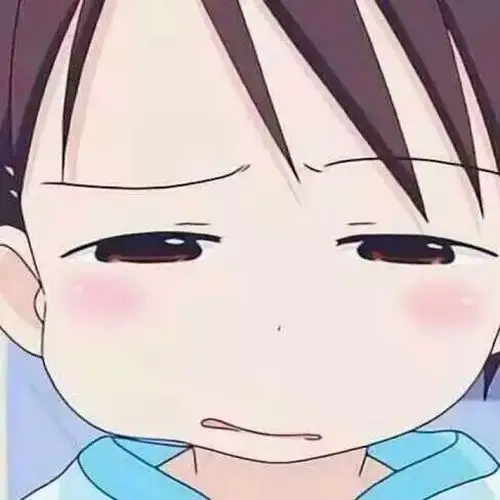 可爱女生头像动漫孩子撇嘴不高兴