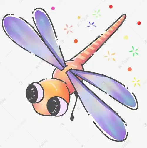 展翅的蜻蜓装饰插画