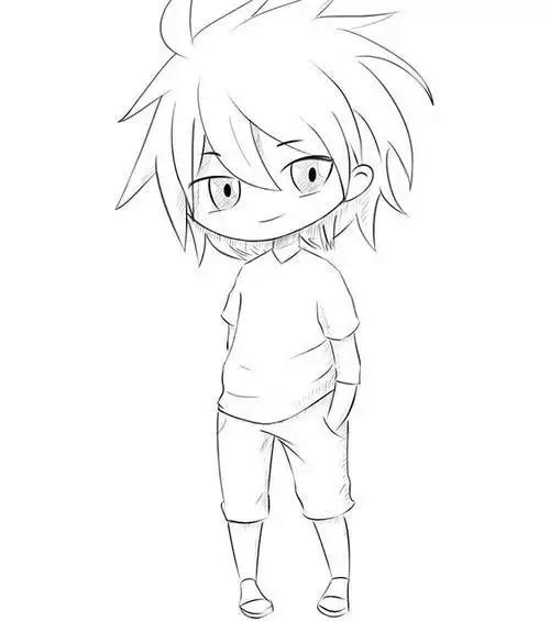 的卡通人物男孩女孩简笔画简笔画人物卡通 男孩 2动漫男生简笔画图片