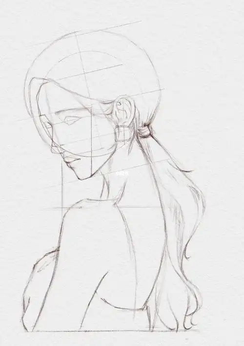 鞠婧祎线稿练习4