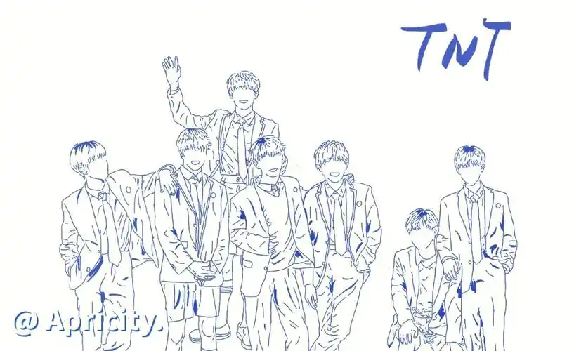 tnt时代少年团严浩翔宋亚轩线条画