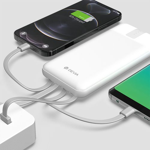 迪沃devia自带四线充电宝10000毫安大容量防火聚合物迷你小巧便携