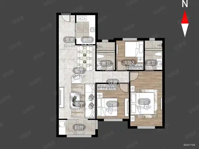 企业力荐诚意出售,海华花园二手房,142万,3室2厅,2卫,110平米-常州