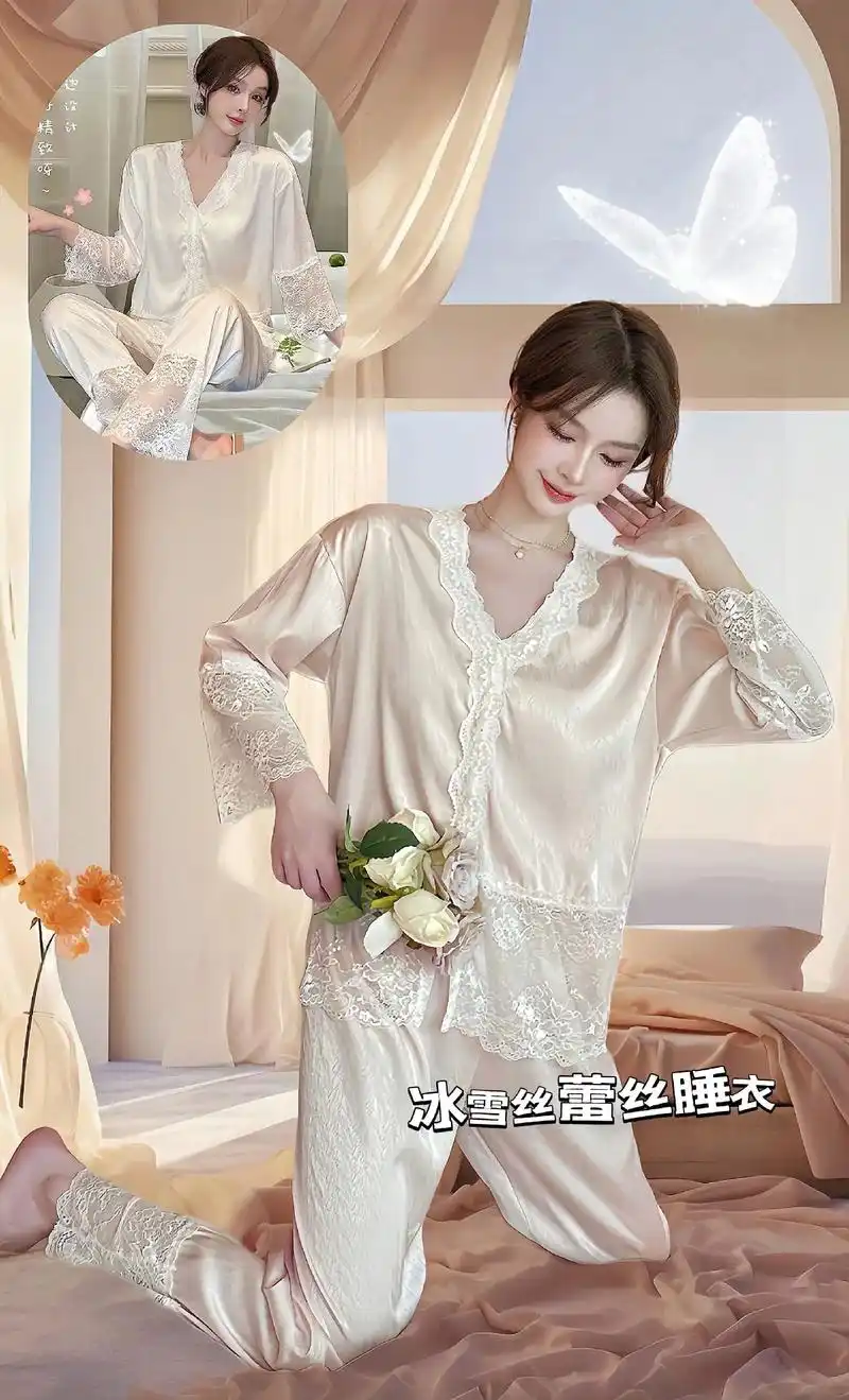 冰丝蕾丝睡衣.