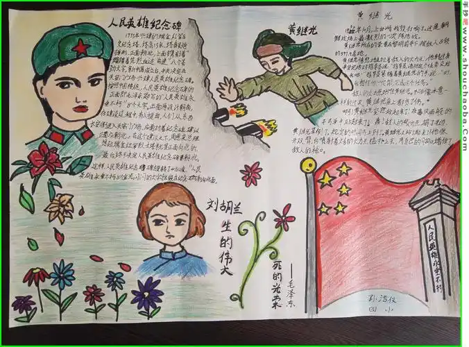 关于刘胡兰的手抄报