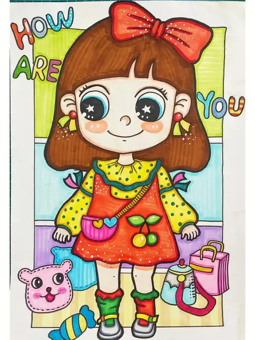 马克笔手绘#马克笔  #多乐绘马克笔  #动漫  #儿童画  #创意儿童画