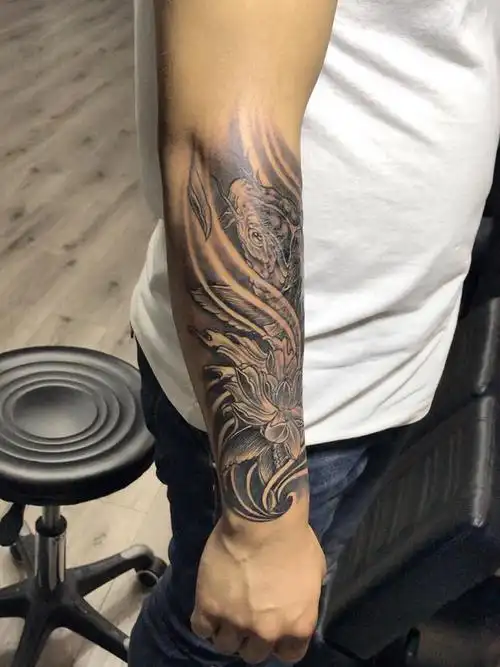 遮盖小臂疤痕_纹身图案手稿图片_刘学凯的纹身作品集