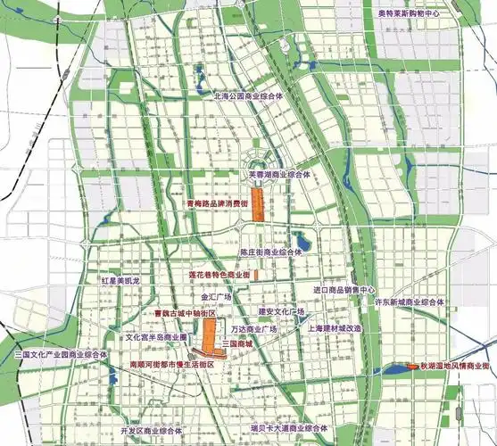 许昌市区规划新建13个商业综合体,思故台,上海城或将搬迁