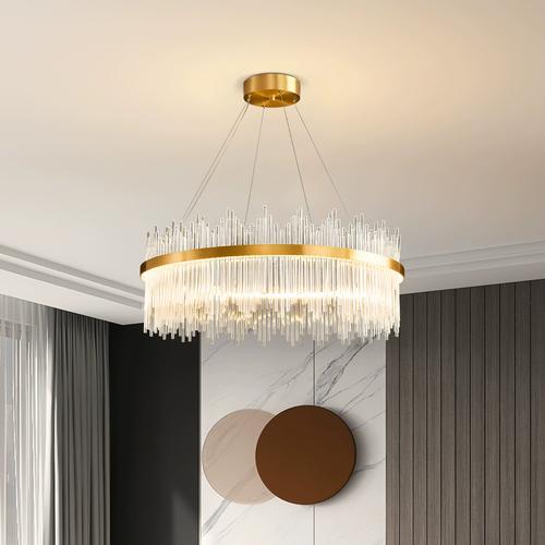 雷士照明现代简约客厅吊灯轻奢法式水晶吊灯餐厅卧室灯中山灯具