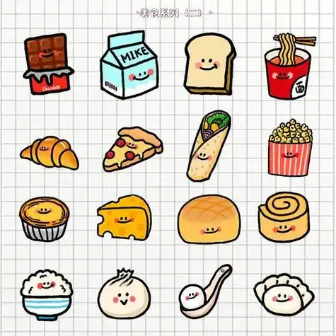 画美食图片大全简单可爱(画美食画画大全)