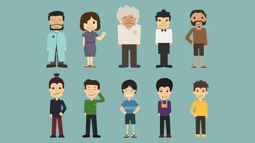 50款免费卡通人物设计矢量素材(1)ppt