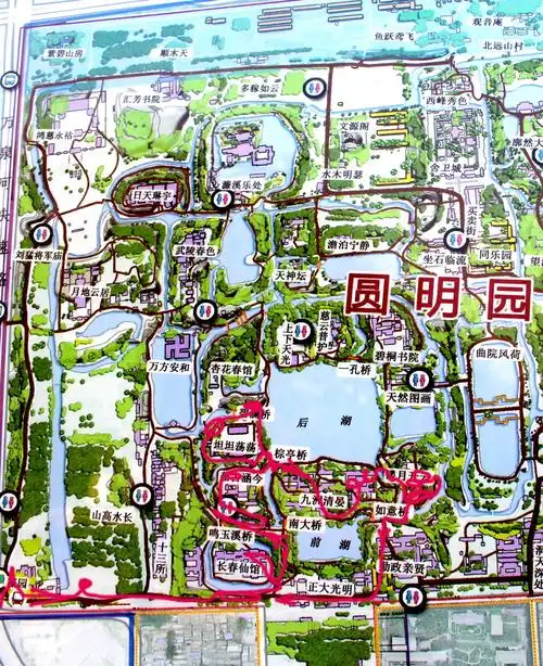 《"长春仙馆"遗址的桃花林》—圆明园赏花游相册(一)2019年4月17日