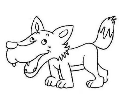 狼的简笔画法狼的最简单简笔画6款卡通狼简笔画图片狼的简单画法大全