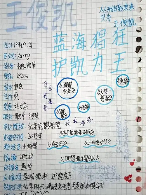 王俊凯手账 小螃蟹快来吧! 冲鸭!