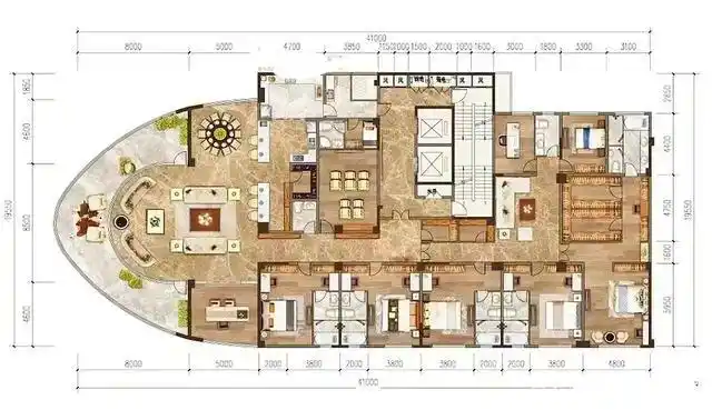 家里没有没有十口人住起来会觉得空旷的700平米顶级大平层!