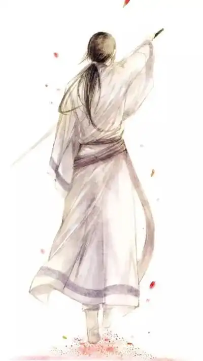 古风白衣男子动漫