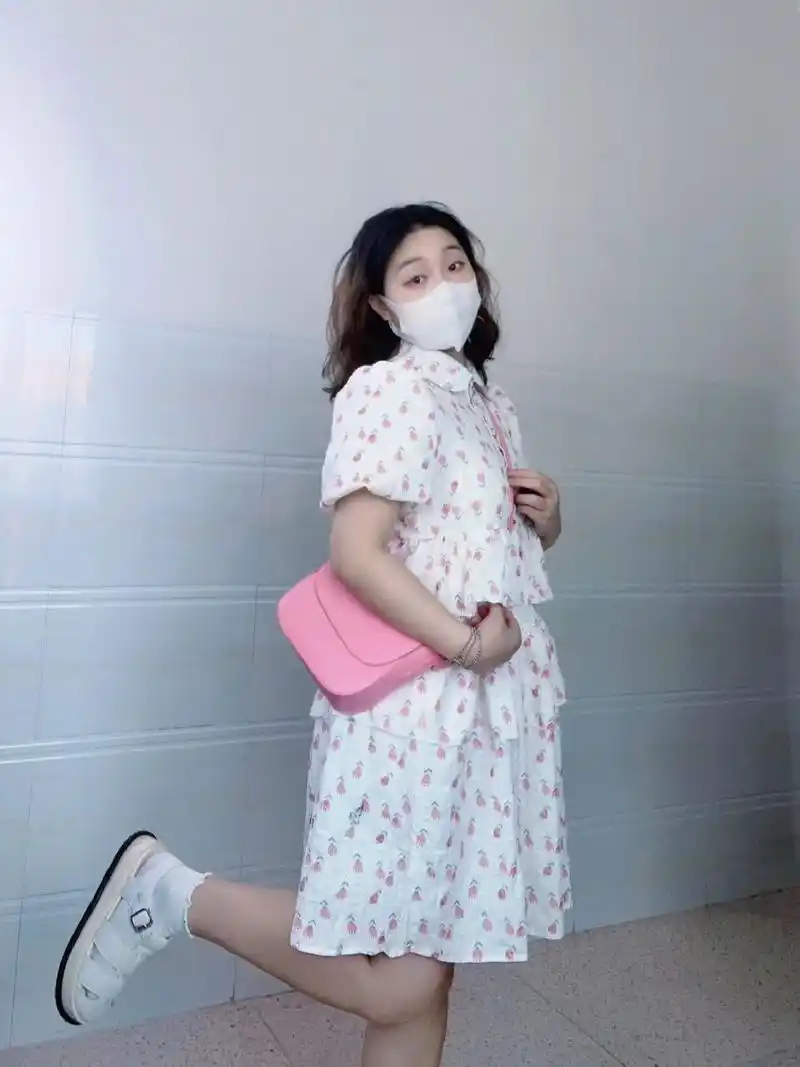 153cm110斤 | 今天是93郁金香碎花连衣裙 #每秒都值得记录# 73