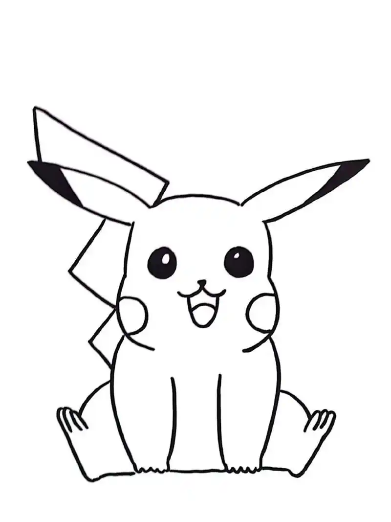 儿童画–皮卡丘(有课件步骤) 适合7-8 皮卡,皮卡,皮卡丘!