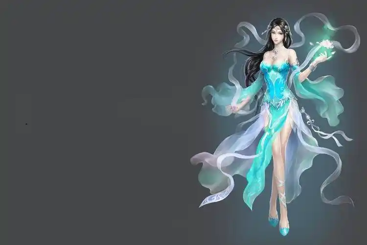 古风美女艺术莲花3d游戏美女4k壁纸图片