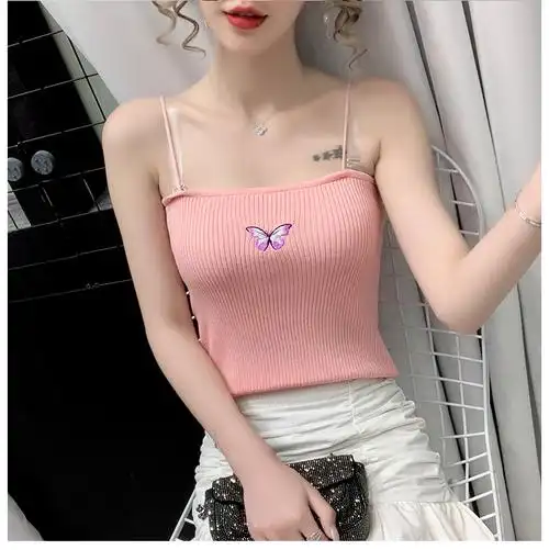 实拍实价!针织小吊带背心女内搭打底抹胸外穿无袖上衣夏露肩网红