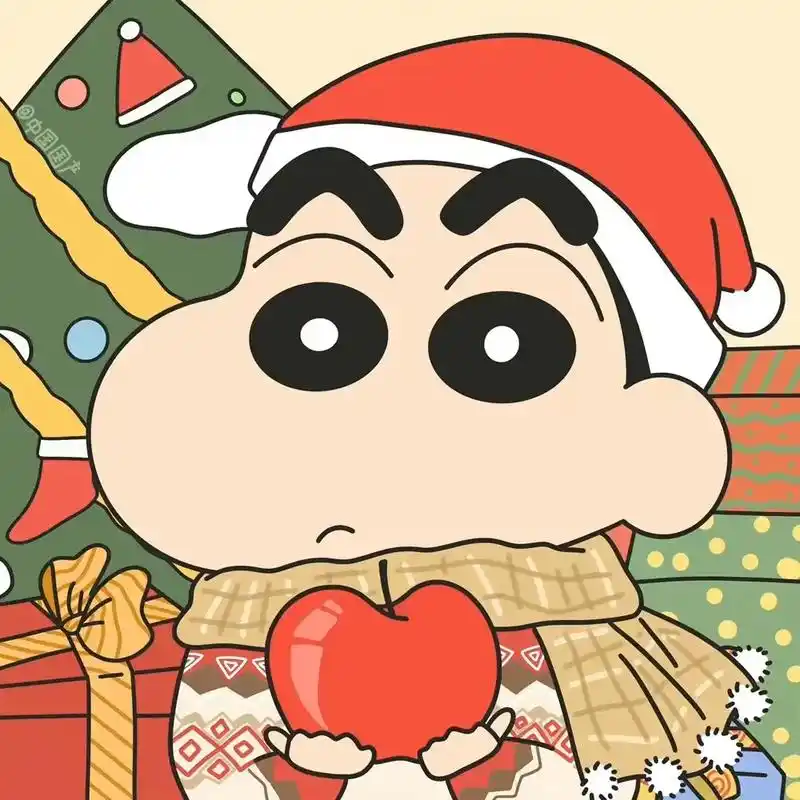 圣诞节蜡笔小新头像.#蜡笔小新 #平安夜快乐 #圣诞快乐 # - 抖音